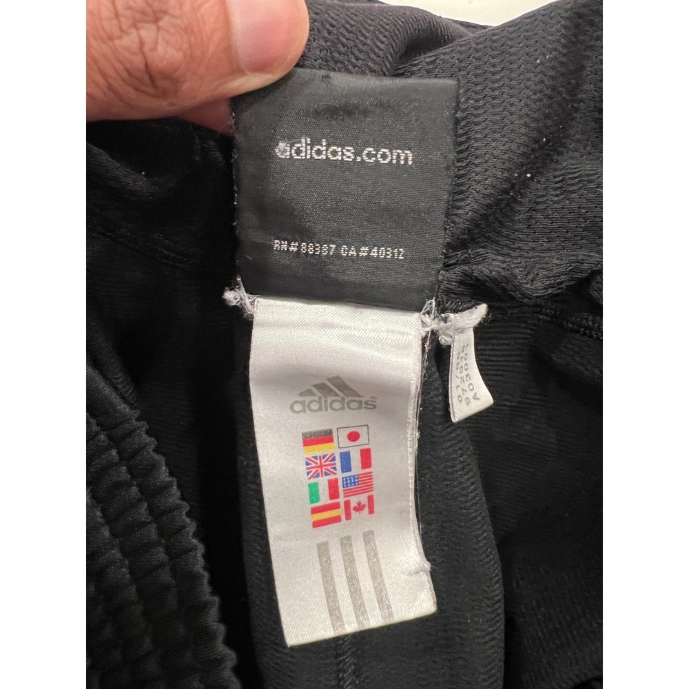 Adidas Basketball Shorts Mens 2XL Black Mesh Athletic Drawstring Back Pocket - Picture 7 of 10